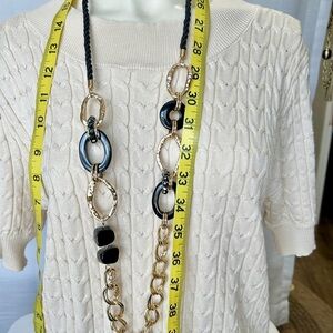 Black and gold Chico's necklace